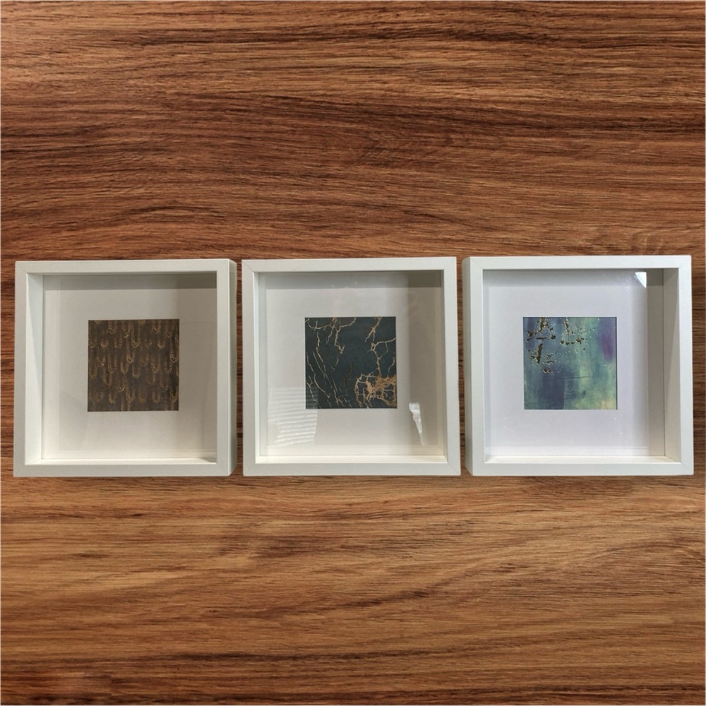 Set of Three Abstract Framed Art Pieces/Picture Frame ⭐️